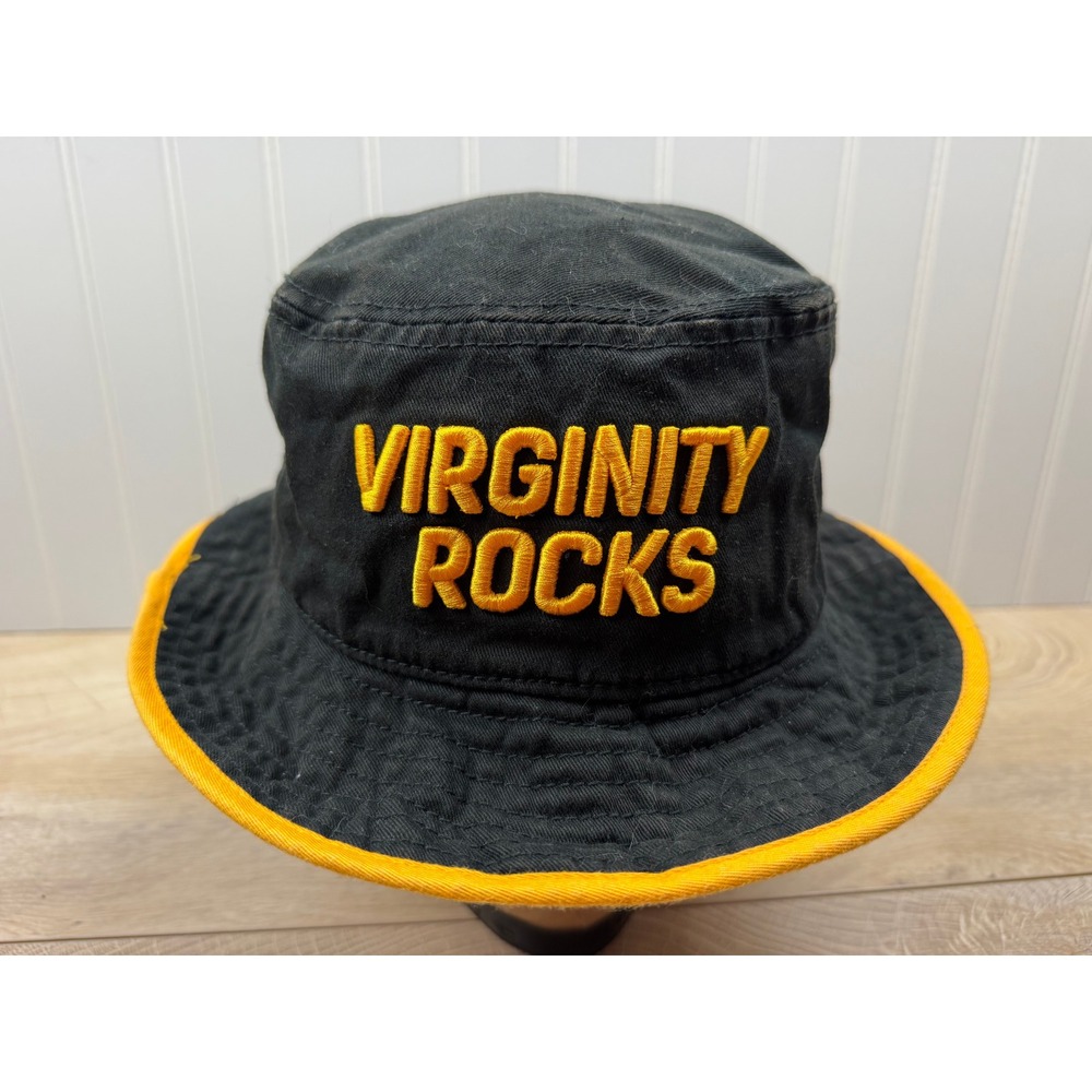 Danny Duncan Virginity Rocks Bucket Hat Black Yellow Streetwear Mens Cotton Cap